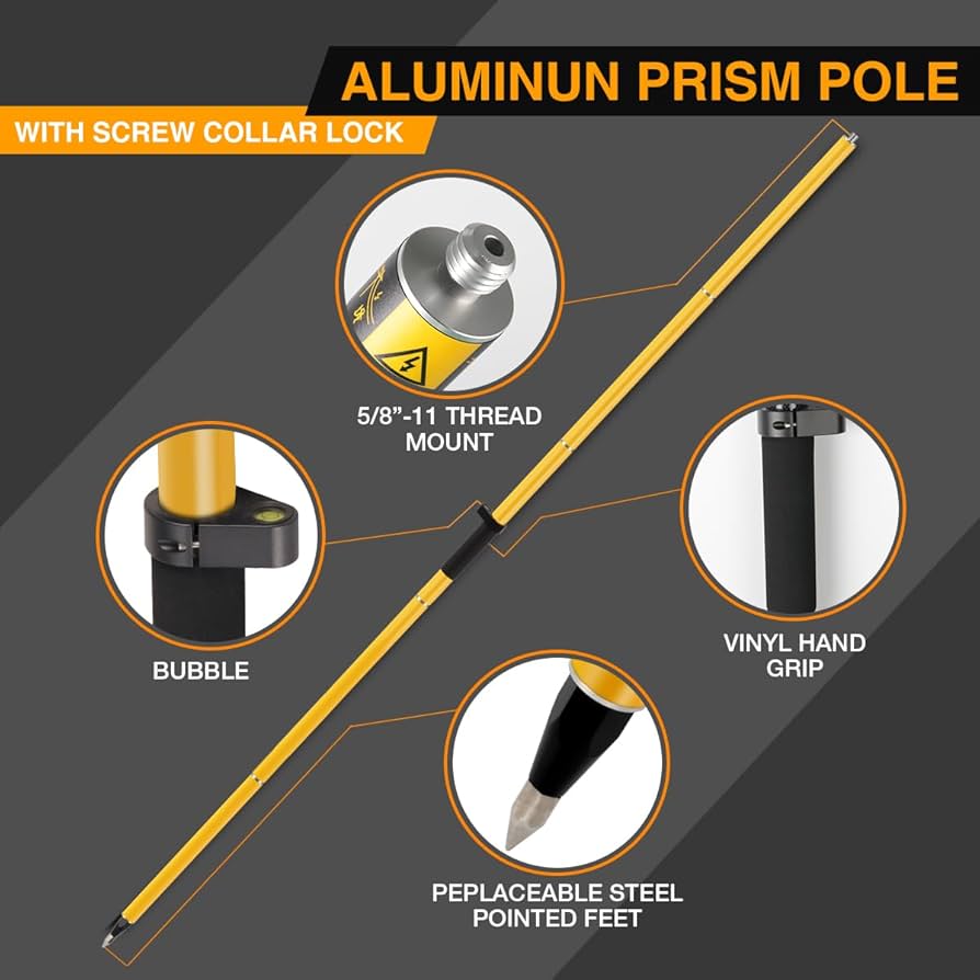 英2discs LP Pole 1 POLE1LP MUTE /00520 Seco Snap-Lock GPS Rover Surveying Pole 2 Meter Aluminum